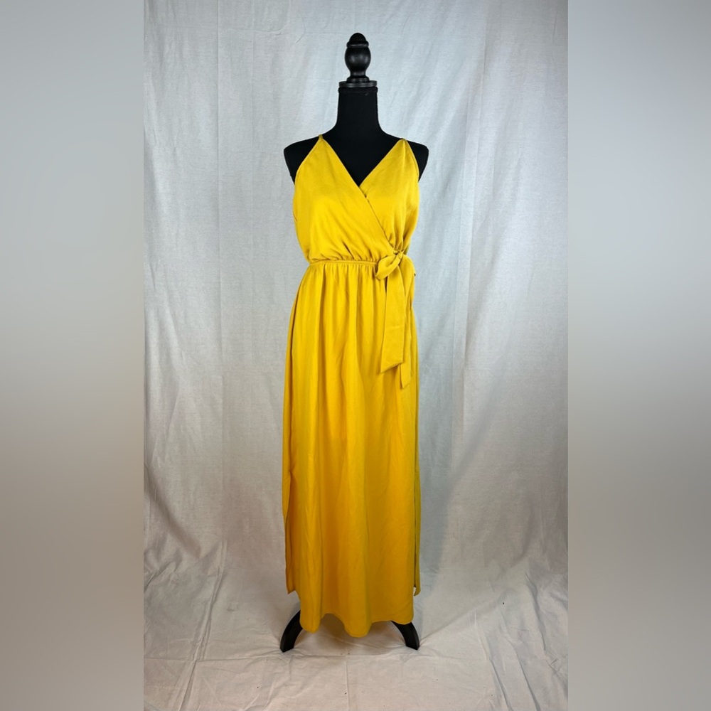 dream of me yellow sleeveless maxi dress, lightweight, women's size large - Picture 1 of 7